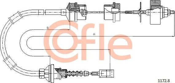 Трос сцепления Cofle для Fiat Ducato II 1994-2006. Артикул 92.1172.8