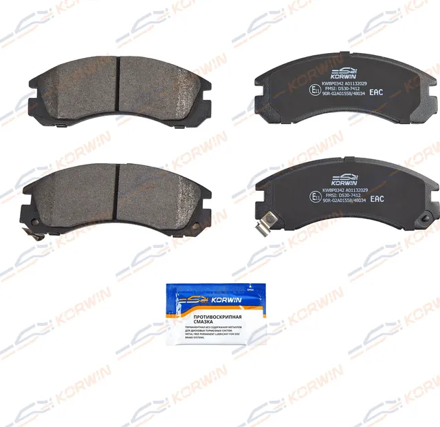 Колодки тормозные перед. Mitsubishi ASX 10-/Outlander I-III (01-)/C-Crosser 07 (Korwin). Артикул KWBP0342