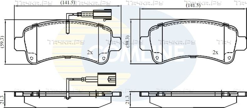 Тормозные колодки Comline Comline задние для Peugeot Boxer III 2011-2026. Артикул CBP12395