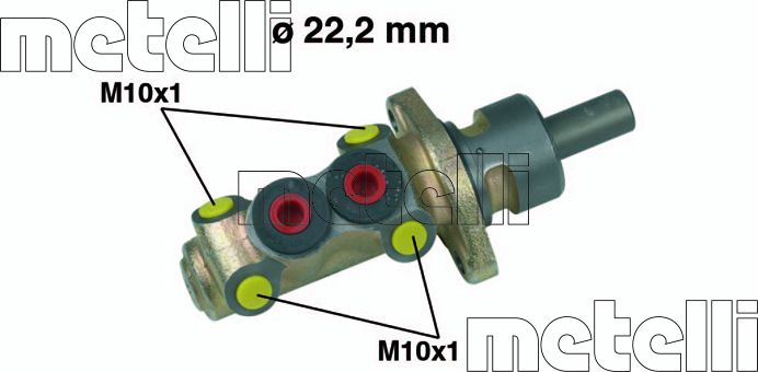 Тормозной цилиндр главный Metelli (Чугун). Артикул 05-0258