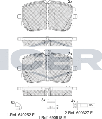 Тормозные колодки Icer. Артикул 182351