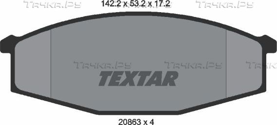 Тормозные колодки Textar. Артикул 2086301
