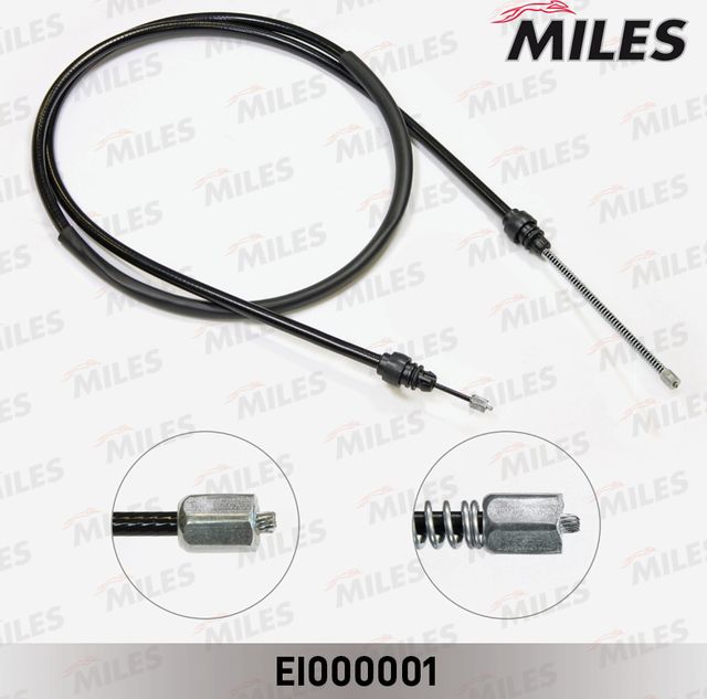 Трос ручника (тросик ручного тормоза) Miles задний правый/левый для Dacia Logan II 2012-2026. Артикул EI000001