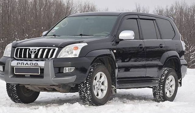 Дефлекторы Cobra Tuning для окон Toyota Land Cruiser Prado 120 2002-2009. Артикул T21803