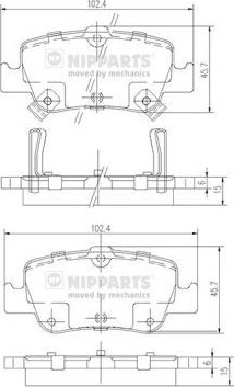 Тормозные колодки Nipparts. Артикул J3612033