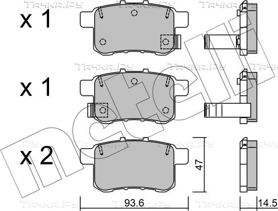 Тормозные колодки Metelli. Артикул 22-0868-0