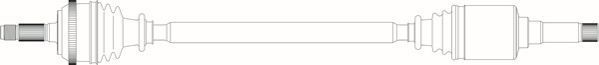 Полуось (привод в сборе, приводной вал) General Ricambi передняя правая для Citroen AX 1991-1997. Артикул CI3078