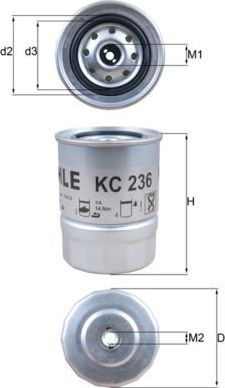Топливный фильтр Mahle. Артикул KC 236