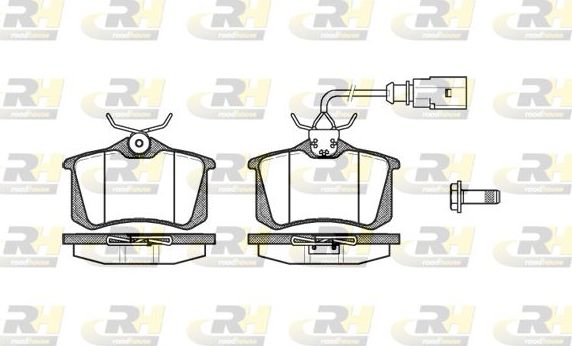 Тормозные колодки RoadHouse задние для Audi A4 I (B5) 2000-2001. Артикул 2263.02