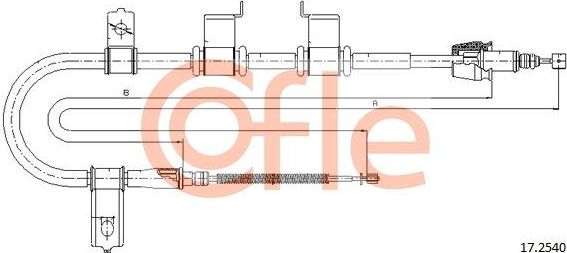 Трос ручника (тросик ручного тормоза) Cofle. Артикул 92.17.2540
