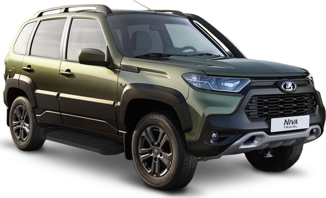 Пороги алюминиевые Rival Black для Lada Niva Travel 2021-2026. Артикул F160ALB.6006.1