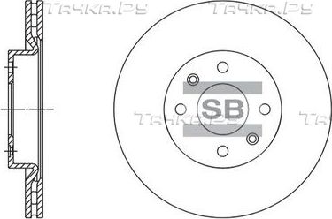 Тормозной диск Sangsin Hi-Q передний для Renault Symbol ll 2008-2012. Артикул SD3061