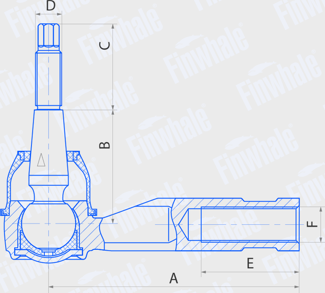 Наконечник рулевой тяги Finwhale правый/левый для Ford Capri III 1981-1987. Артикул TRE722