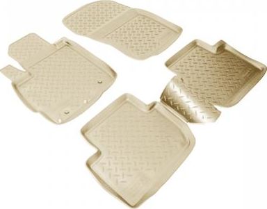 Коврики Норпласт для салона Mitsubishi Outlander XL 2006-2012. БЕЖЕВЫЕ. Артикул NPL-Po-59-33Beige