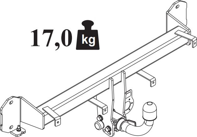 Фаркоп Auto-Hak для BMW 3 G20 седан 2019-2026, вкл. M пакет (кроме M3, M Performance). Быстросъемный крюк. Артикул B 30A