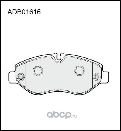 ADB 01616_колодки дисковые передние!/ Iveco Daily 29/35/40/45/50/60/65 06 (Allied Nippon). Артикул ADB01616