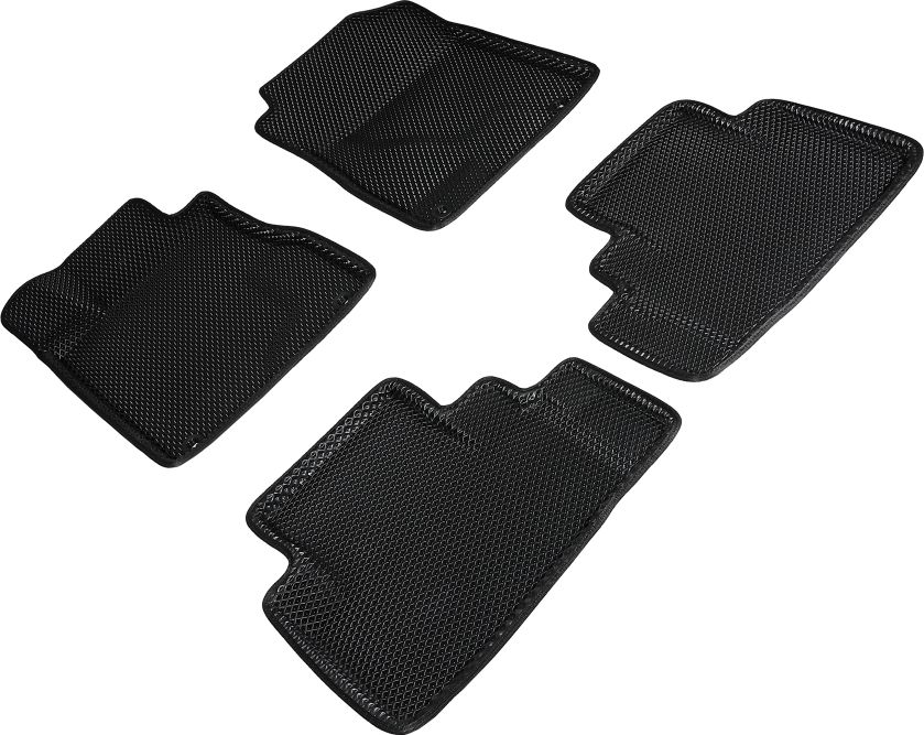 Коврики Seintex 3D EVA Ромб для салона Honda CR-V IV 2012-2018 ЧЕРНЫЕ. Артикул 95294