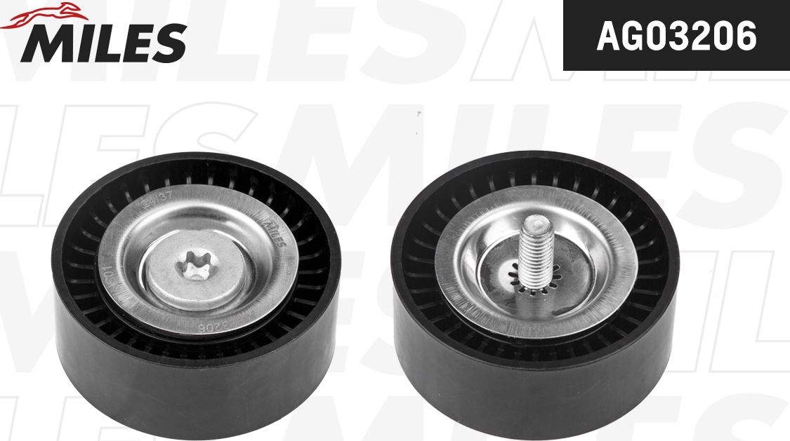 Направляющий (ведущий) ролик приводного поликлинового ремня Miles. Артикул AG03206