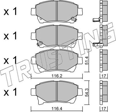 Тормозные колодки Trusting. Артикул 894.0