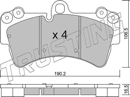 Тормозные колодки Trusting. Артикул 670.0