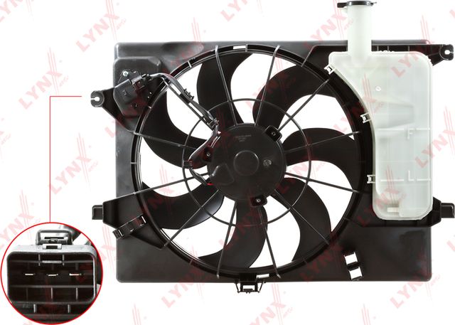 Вентилятор радиатора двигателя LYNXauto для Kia Proceed II 2013-2026. Артикул RF-1563