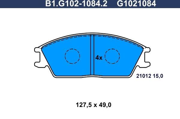 Тормозные колодки Galfer. Артикул B1.G102-1084.2