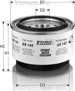 Топливный фильтр Tecneco Filters для Dodge Caravan III 1995-2001. Артикул GS142