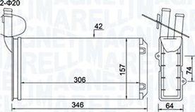 Радиатор отопителя (печки) Magneti Marelli. Артикул 350218474000