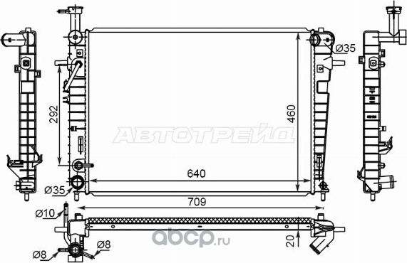 Радиатор HYUNDAI TUCSON 04-10 HALLA (SAT). Артикул ST100081