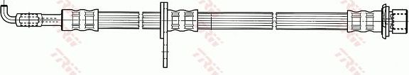 Тормозной шланг TRW передний левый для Toyota Matrix I (E130) 2002-2004. Артикул PHD926