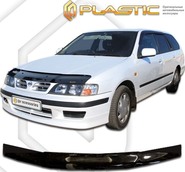 Дефлектор СА Пластик для капота (Classic черный) Nissan Primera седан 1997-2000. Артикул 2010010111366