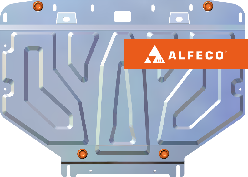 Защита алюминиевая Alfeco для картера Audi A4 B5, B6 1994-2006. Артикул ALF.26.08al