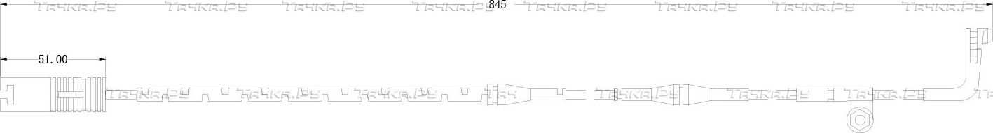 Датчик износа тормозных колодок  Trialli задний для BMW 7 IV (E65/E66) 2001-2008. Артикул PFS 4008