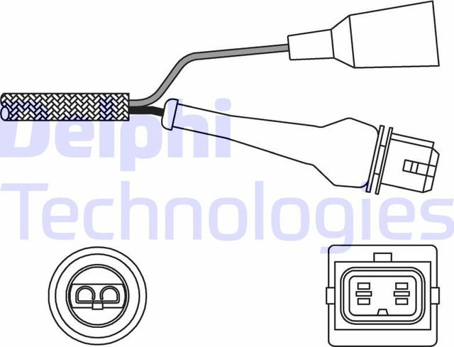 Лямбда-зонд (кислородный датчик) Delphi для Peugeot 505 1986-1986. Артикул ES11000-12B1