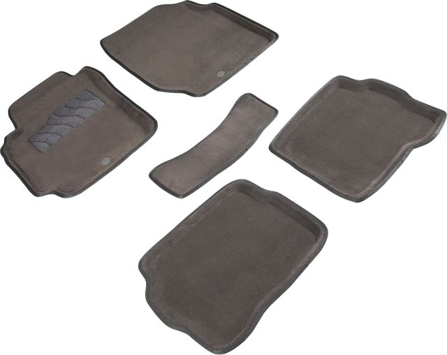 Коврики Seintex 3D ворсовые для салона Nissan Almera 2007-2026 СЕРЫЕ. Артикул 71728