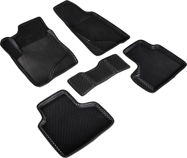 Коврики Seintex 3D EVA ромб для салона Lada Niva Travel 2002-2026 ЧЕРНЫЕ. Артикул 98521