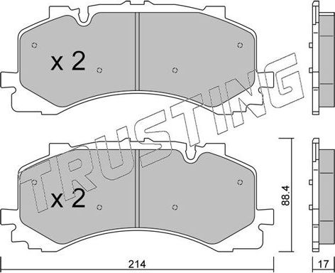 Тормозные колодки Trusting. Артикул 1252.0