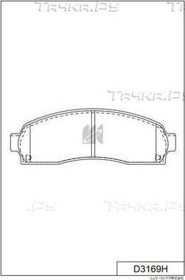 Тормозные колодки MK Kashiyama передние для Ford Explorer I 1993-1994. Артикул D3169H