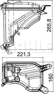 Расширительный бачок Mahle Behr для BMW 1 I (E81/E82/E87/E88) 2004-2012. Артикул CRT 207 000S