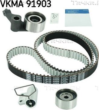 Ремень ГРМ с роликами (комплект) SKF для Toyota Corolla Verso I 2002-2005. Артикул VKMA 91903