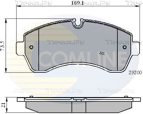 Тормозные колодки Comline Comline передние для Mercedes-Benz Sprinter 907, 910 2018-2026. Артикул CBP01569