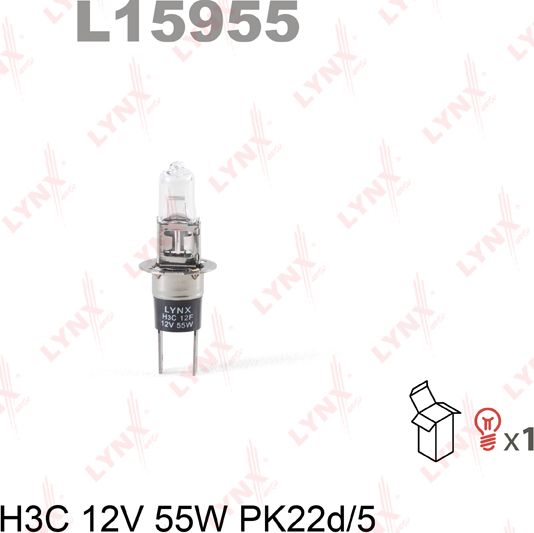 Лампа накаливания LYNXauto H3C. Артикул L15955