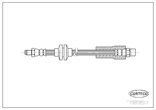 Тормозной шланг Corteco. Артикул 19018517