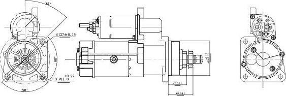 Стартер Stellox для Mercedes-Benz Econic I 1998-2026. Артикул 88-02082-SX