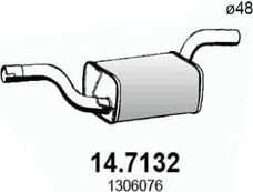 Глушитель (задняя часть) Asso. Артикул 14.7132