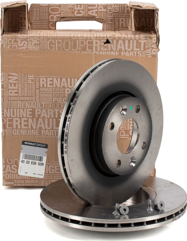Тормозной диск Renault передний для Renault Clio IV 2012-2019. Артикул 402062650R