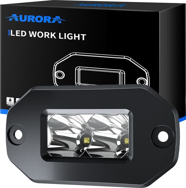 Светодиодная фара дальнего света Aurora 76x38 мм 20W (комплект 2 шт). Артикул ALO-E-L-2-P7T