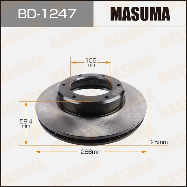 Тормозной диск Masuma. Артикул BD-1247