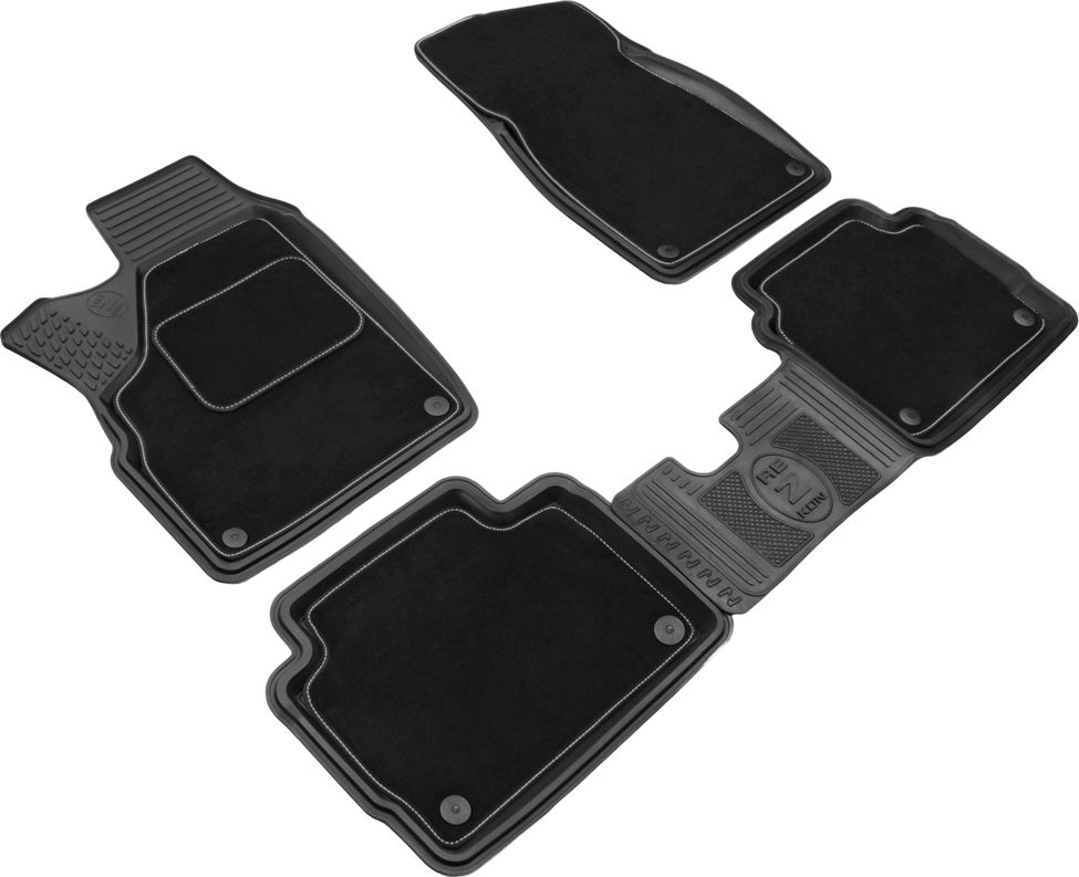 Коврики Rezkon Transformer (резиновые с ворсовыми ковриками-вкладышами)(стандарт) для салона ВАЗ 21214 4х4 Urban 2009-2026. Артикул 3039035400