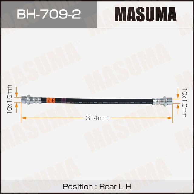 Шланг тормозной MASUMA T- /rear/ LAND CRUISER / UZJ200W, URJ202W LH. Артикул BH7092